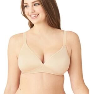 Wacoal Basic Beauty Wire Free Bra Comfort Simple In Nude Size 34D